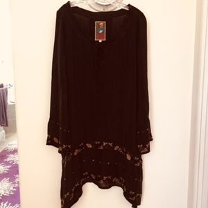 Chocolate brown Johnny Was dress, S but runs big